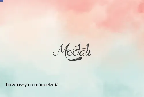 Meetali