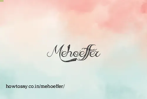 Mehoeffer