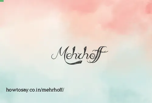 Mehrhoff