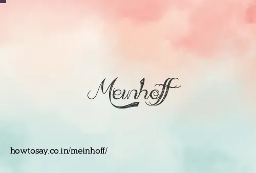 Meinhoff