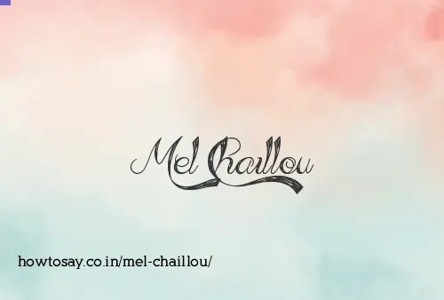 Mel Chaillou