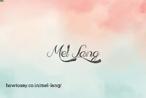 Mel Lang