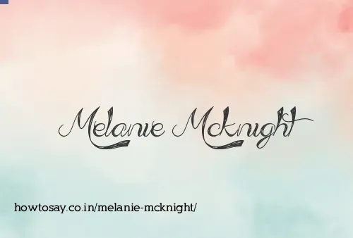 Melanie Mcknight