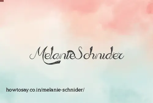 Melanie Schnider