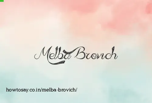 Melba Brovich