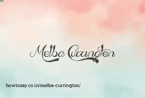 Melba Currington
