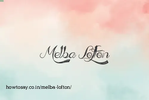 Melba Lofton