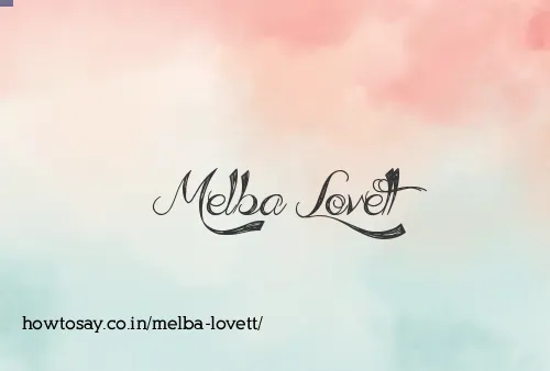 Melba Lovett