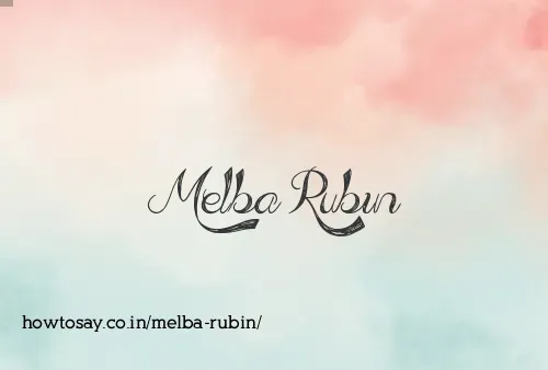 Melba Rubin