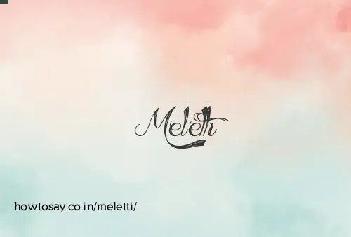 Meletti