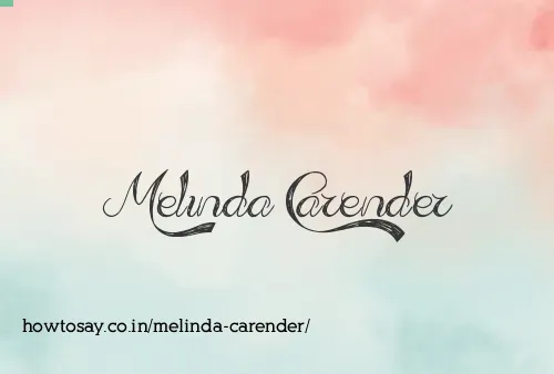 Melinda Carender