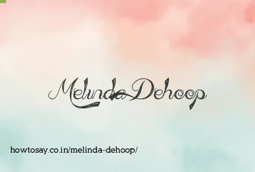 Melinda Dehoop