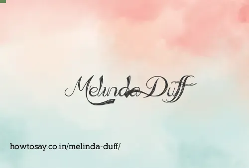Melinda Duff