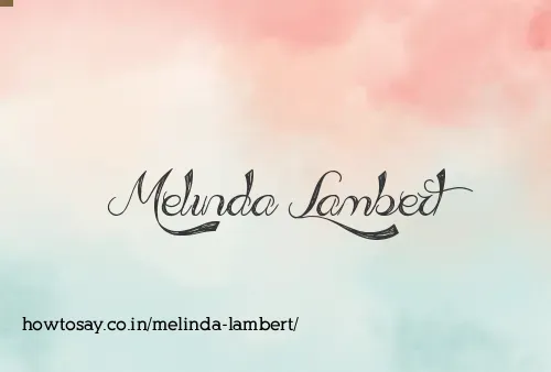 Melinda Lambert