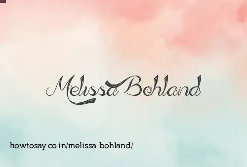 Melissa Bohland