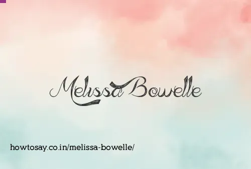 Melissa Bowelle
