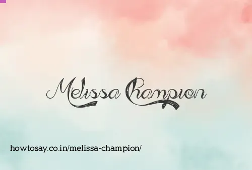 Melissa Champion