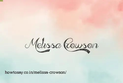 Melissa Crowson