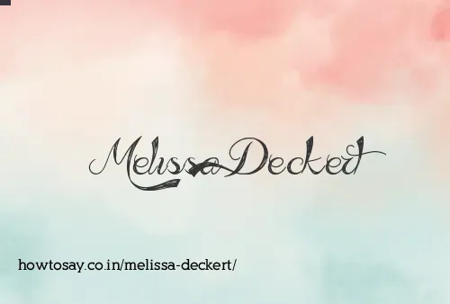 Melissa Deckert