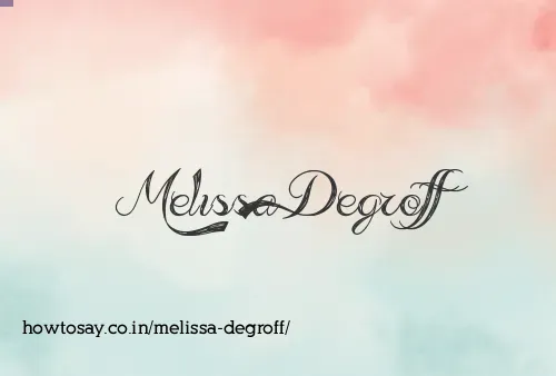 Melissa Degroff
