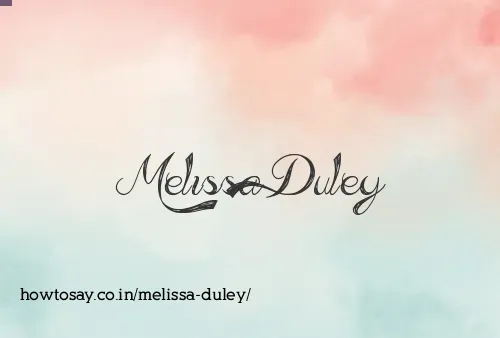 Melissa Duley