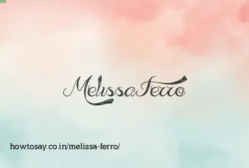 Melissa Ferro