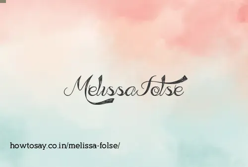 Melissa Folse