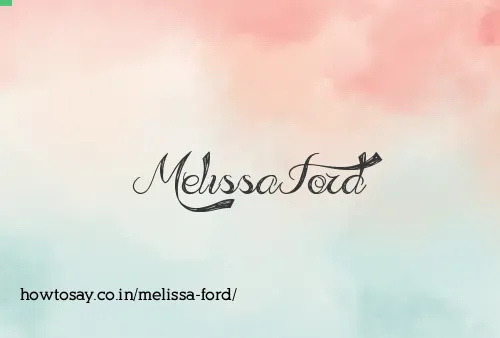 Melissa Ford