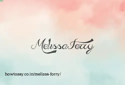 Melissa Forry
