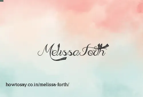 Melissa Forth