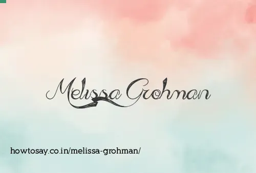 Melissa Grohman