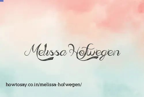 Melissa Hofwegen