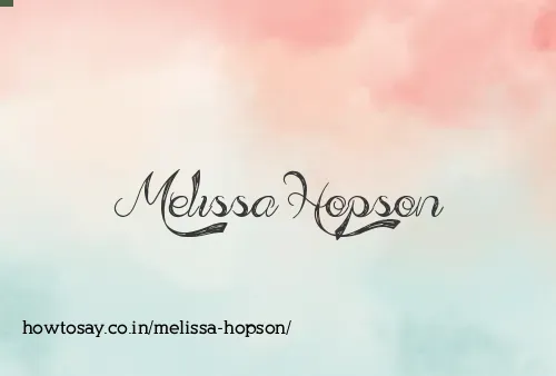 Melissa Hopson
