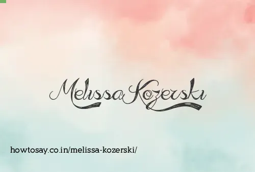 Melissa Kozerski