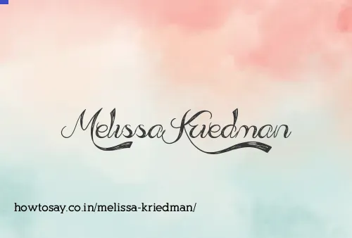 Melissa Kriedman