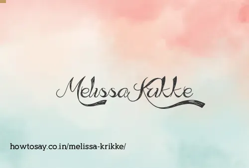 Melissa Krikke