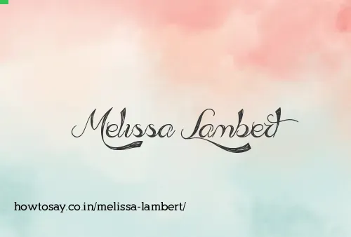 Melissa Lambert