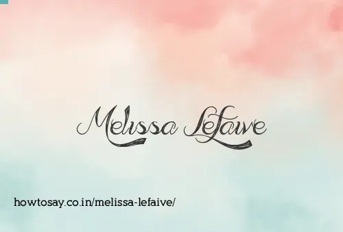 Melissa Lefaive