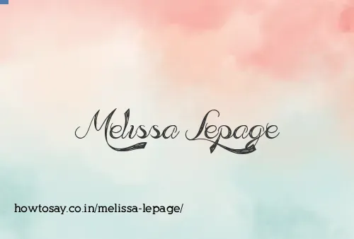Melissa Lepage