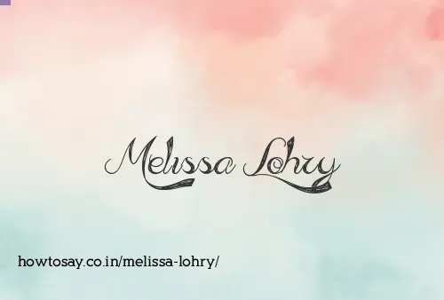 Melissa Lohry