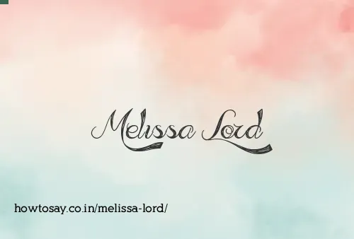 Melissa Lord