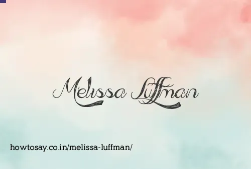 Melissa Luffman
