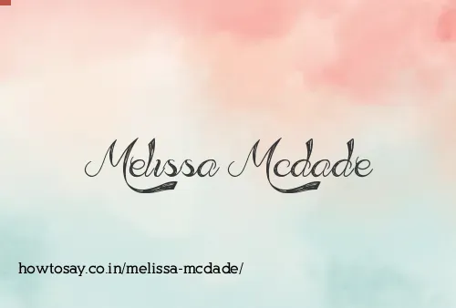 Melissa Mcdade