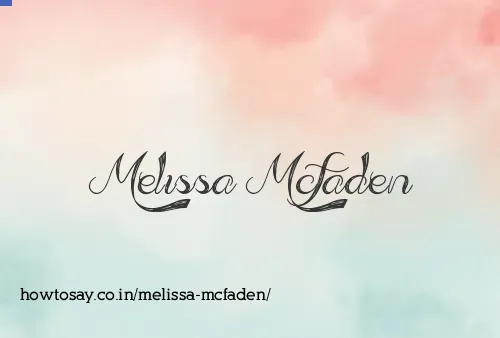Melissa Mcfaden