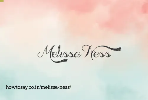 Melissa Ness