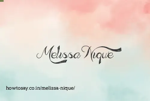 Melissa Nique