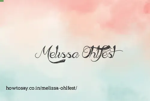 Melissa Ohlfest