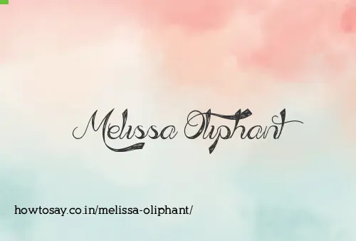 Melissa Oliphant