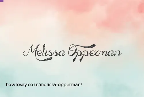 Melissa Opperman