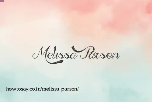 Melissa Parson